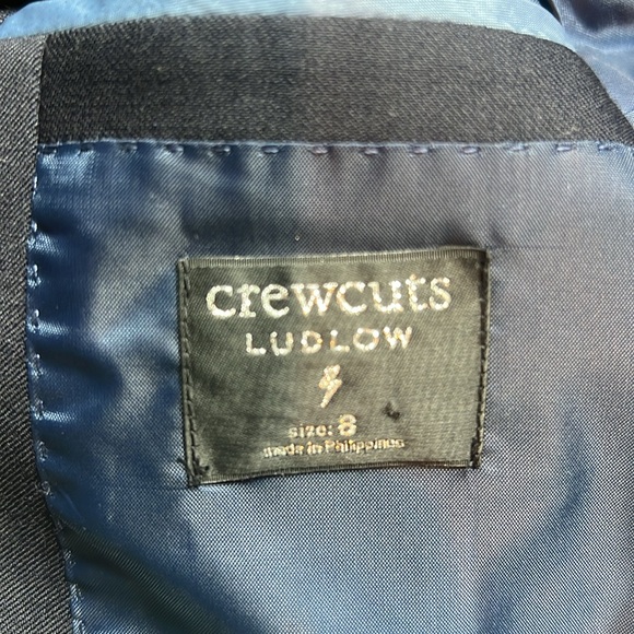 Crewcuts Boys' Ludlow two-button blazer in navy wool blend - Picture 4 of 4